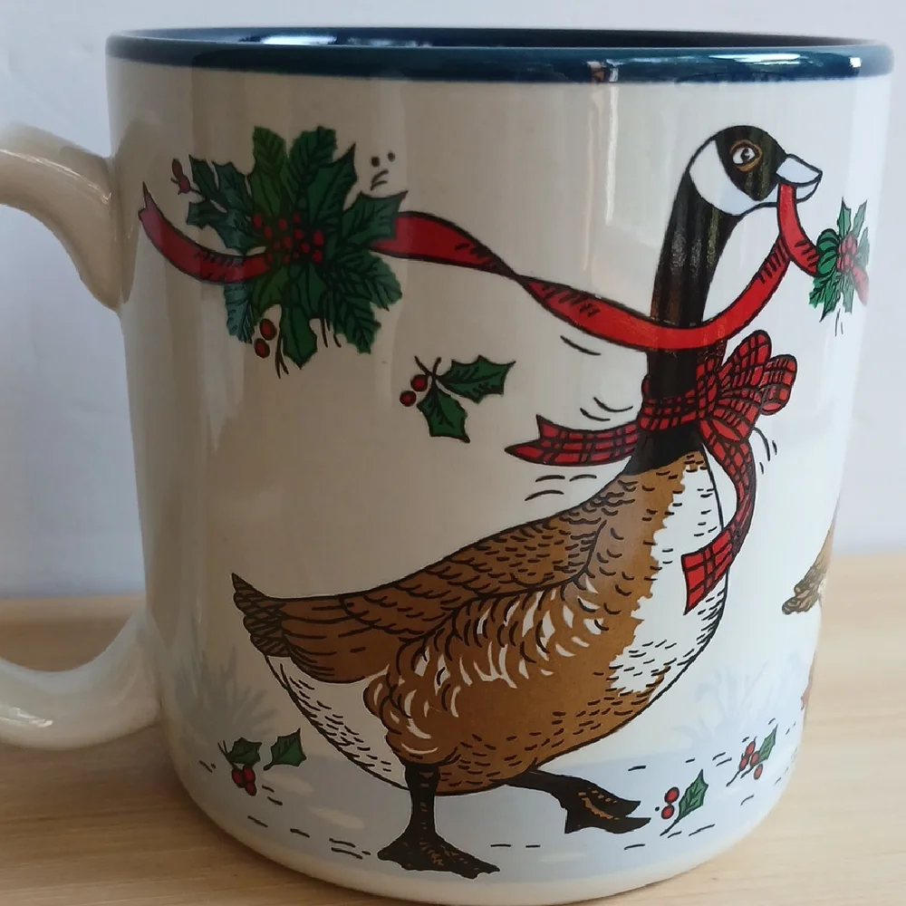 Christmas Geese Potpourri Press Mug 1986
